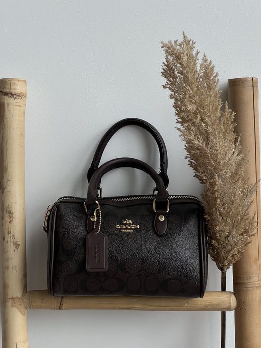 Сумка Coach Mini Rowan / сумочка коач коуч коричнева
