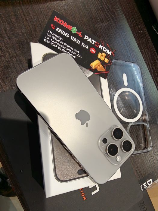 iPhone 15 Pro 256gb ..83% jak nowy kompleT.. PAT-KOM