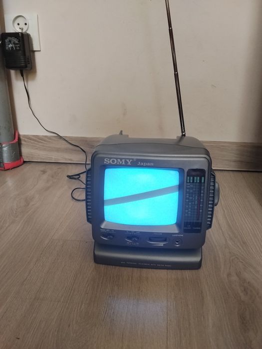 Kolekcjonerski mini telewizor retro SOMY Japan ST55BW | Stan JAK NOWY + BOX