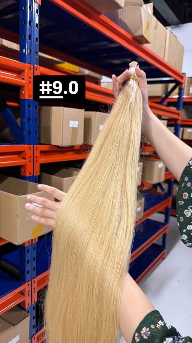 Naturalne włosy 45–70 cm | blond | bez silikonu