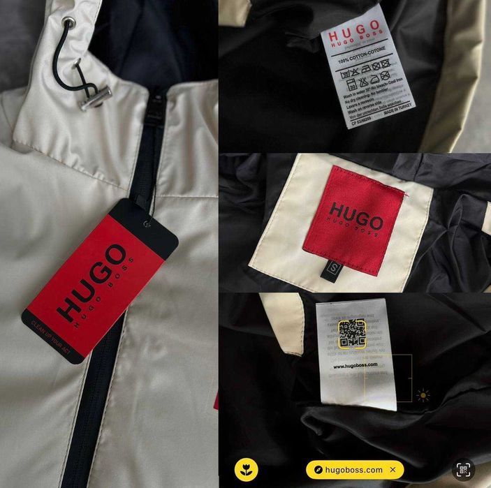 Вітровка Hugo Boss Beige Premium чоловіча з біркою qr-code i57/Boss8