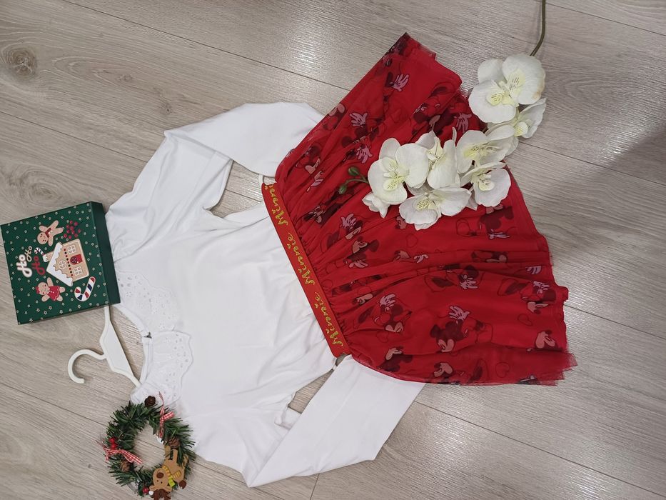 Spódniczka tiulowa na święta, spódnica świąteczna,z myszką Minnie 122