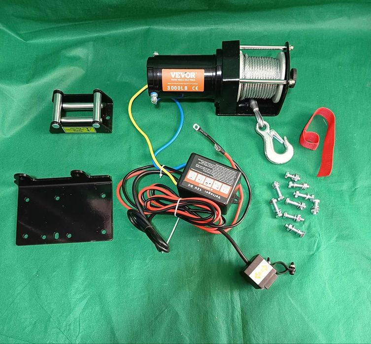 Kit Guincho Elétrico 12V 3000LB + 2 Manilhas VEVOR