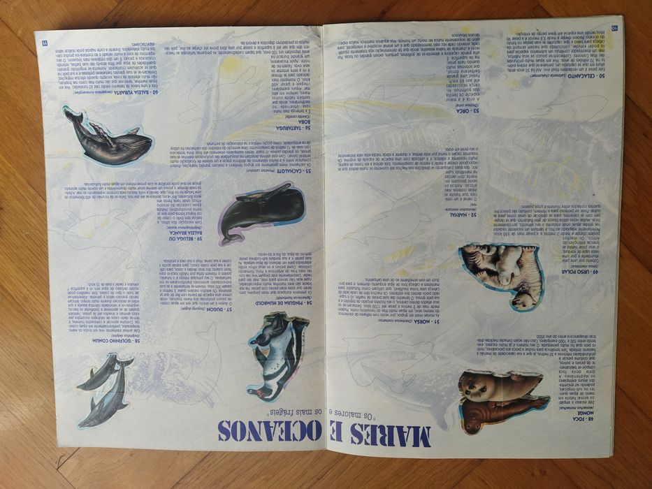 Caderneta de cromos incompleta Bollycao - Fauna em Perigo