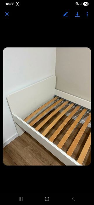Białe Łóżko IKEA
