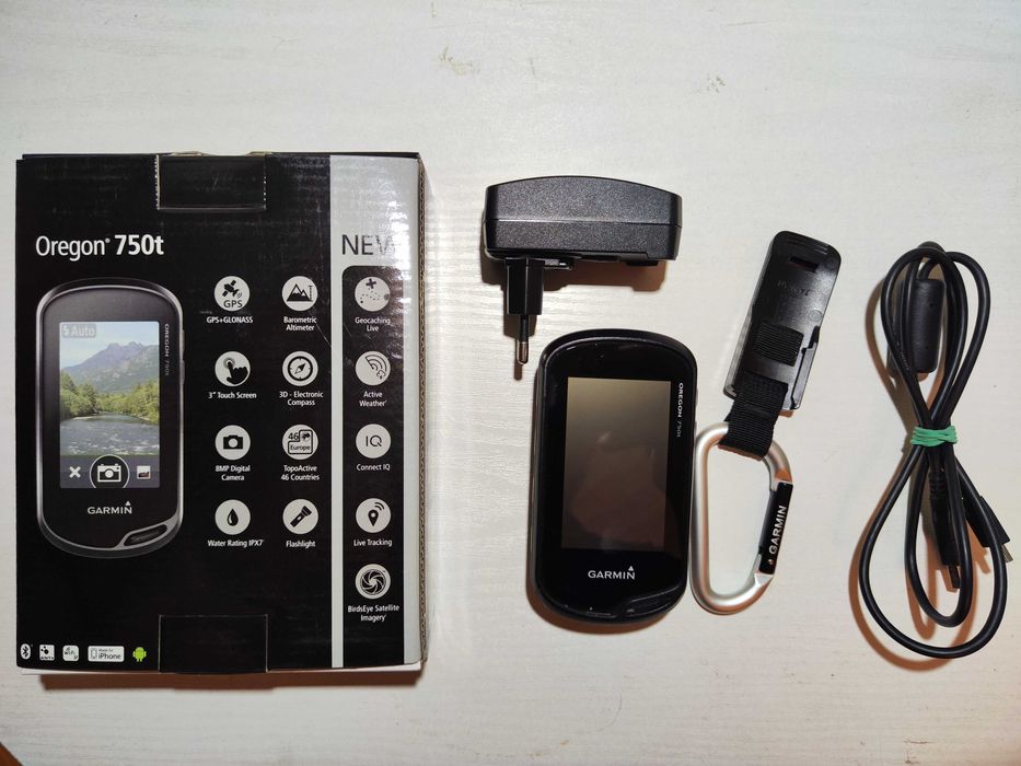 Nawigacja GPS Garmin Oregon 750t + uchwyt rowerowy. Stan igła!