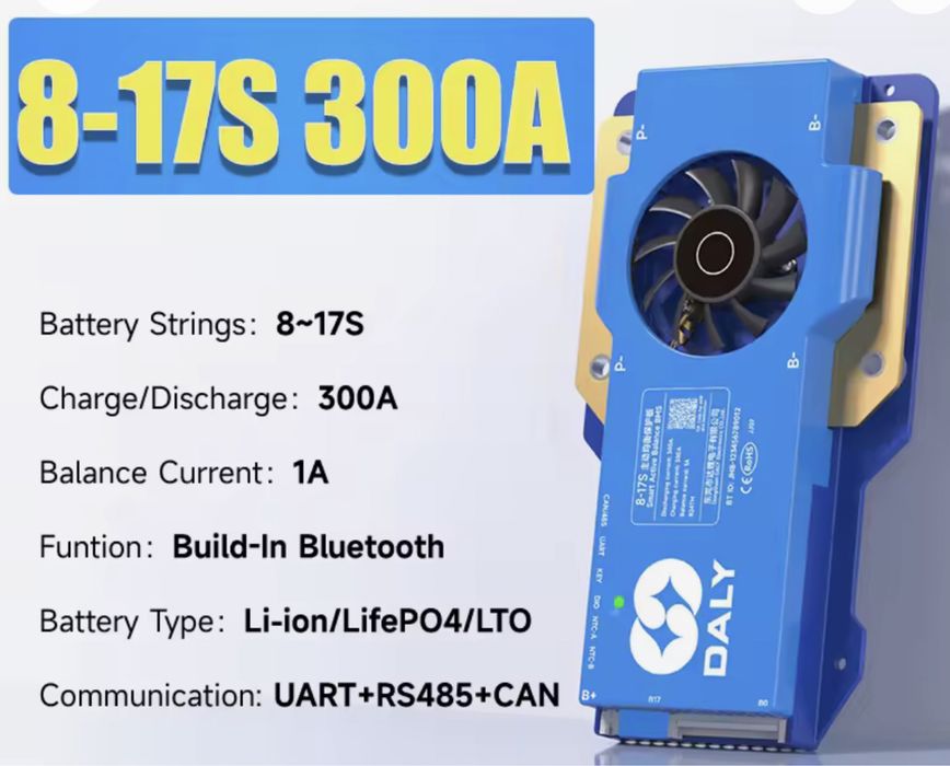 100 BALANCE BMS; 8-17s; 300A; BT, RS485, CAN, WI-FI