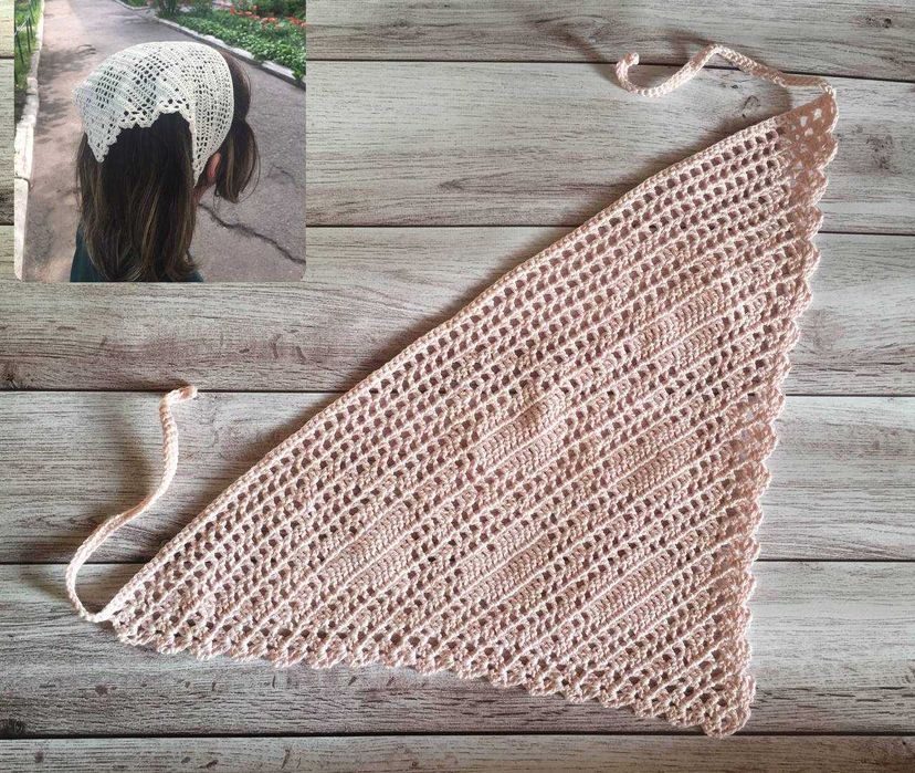 Літня в′язана бандана хустина