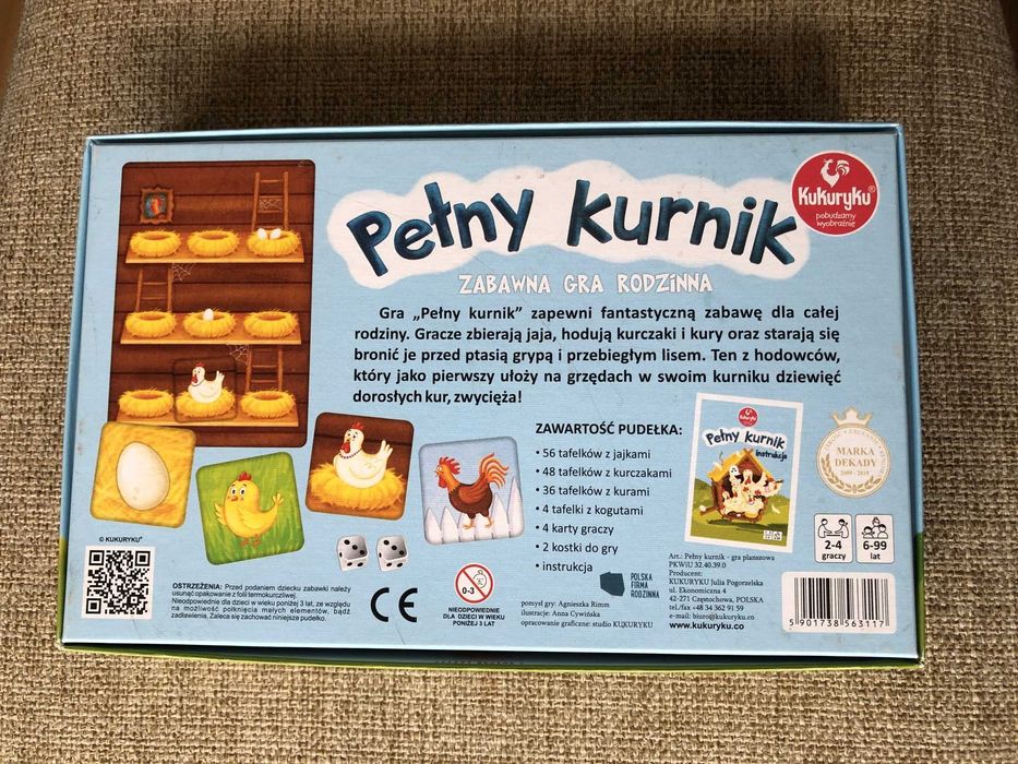 Gra planszowa Pełny kurnik (planszowe 5+) Rodzinna zabawa