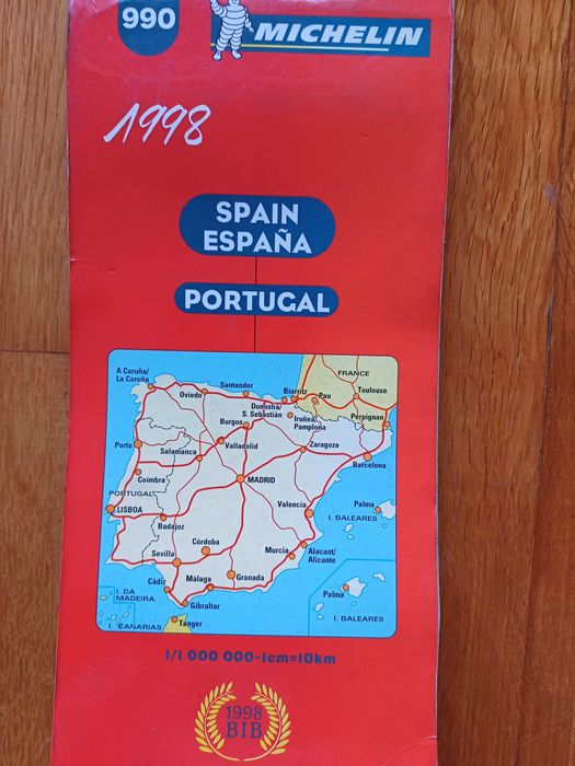 Mapa Michelin  de Portugal e Espanha