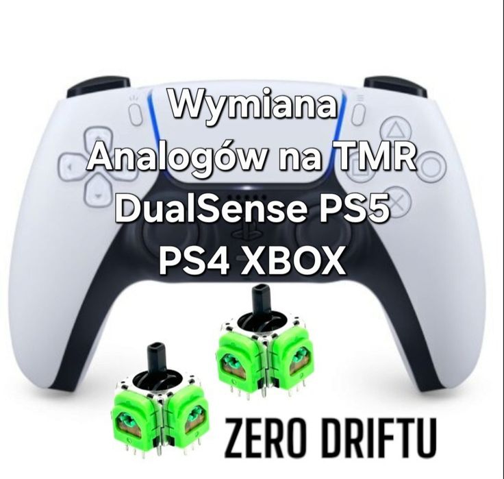 Naprawa wymiana w 1h analogów na TMR HALL 70zł pad DualSense PS5 XBOX