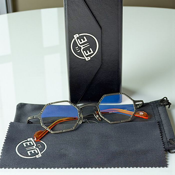Okulary do komputera zerówki tytan gotyckie unisex