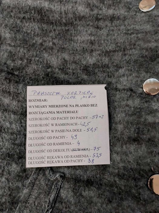 Płaszcz, kardigan, narzutka ciepła ok. S/M