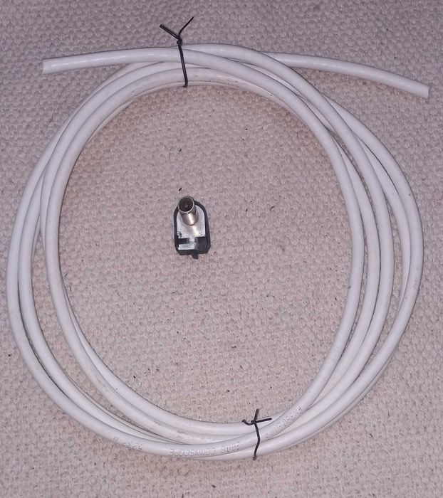 Kabel antenowy 3,3m adapter wtyk F mufa beczka F Ciechocinek Toruń