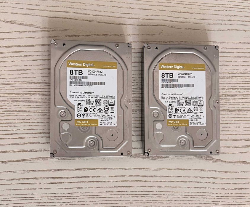 Жорсткі диски WD Gold 2TB, 4TB, 6TB, 8TB WD8004FRYZ SATA Гарантія!