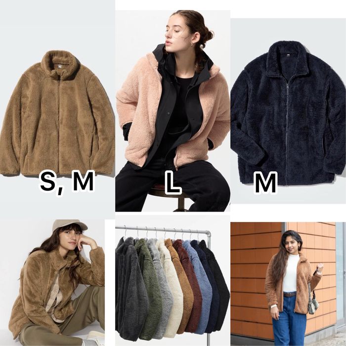 (S, M, L) М‘яка тепла фліска шерпа Uniqlo fluffy fleece full-zip