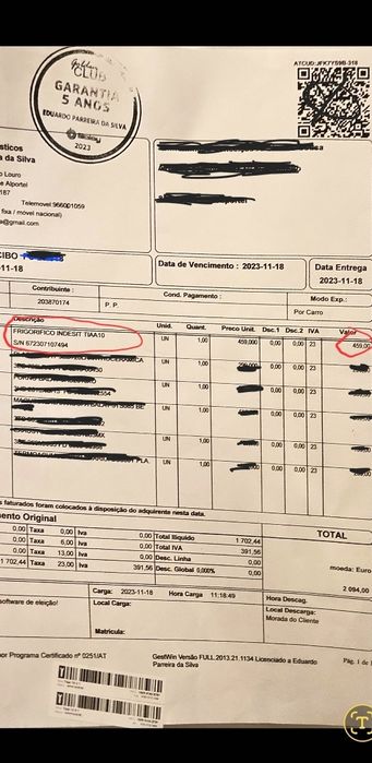 Frigorífico Indesist