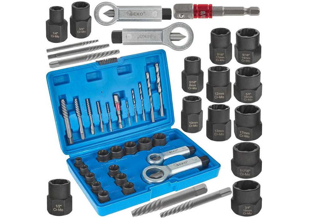 WYKRĘTAKI do zerwanych urwanych ŚRUB NAKRĘTEK i SZPILEK 26 el. 2651