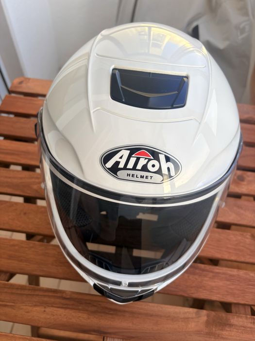 Capatece Airoh ST301 Dual Visor Branco Glossy – Excelente Estado