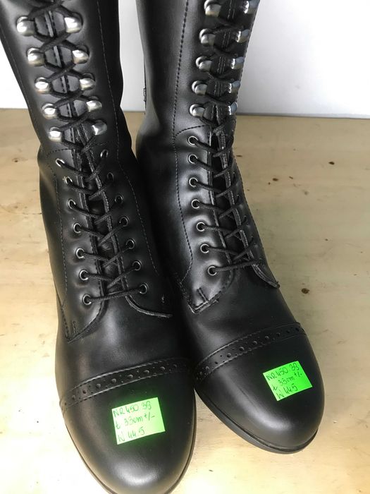 450.39. Ocieplane oficerki Steeds Cut r 39 Slim, łydka 33 cm +/-