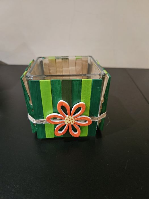 Porta velas verde