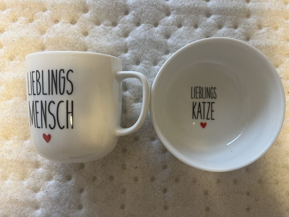 Germany Niemcy Lieblings katze mensch zestaw miska kubek Wrocław