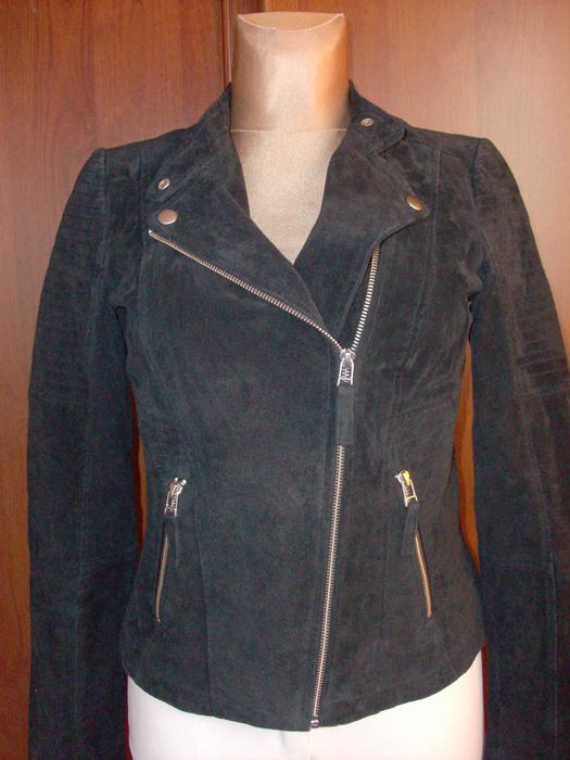 Kurtka zamszowa czarna R.38 skóra nat. Esmara