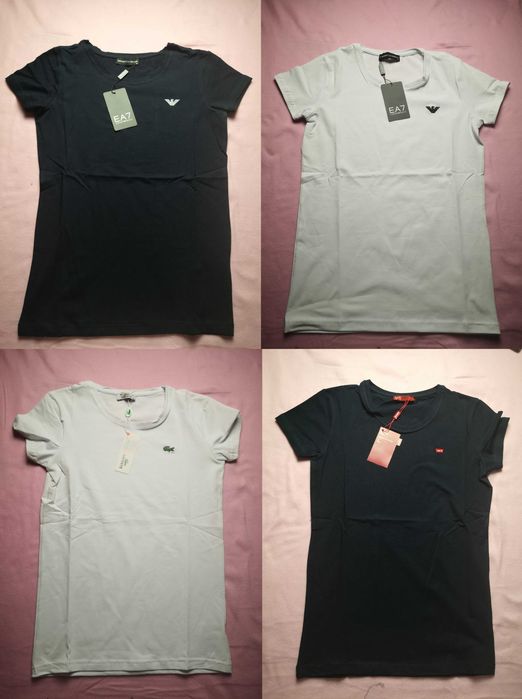 Koszulka damskie Koszulki Armani Lacoste Levis nowe premium