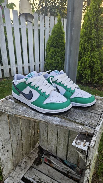Nike dunk low green white jak nowe