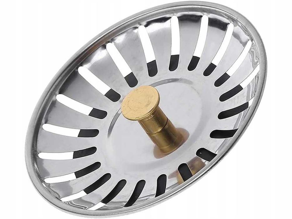 Korek METALOWY DO ZLEWU Zlewozmywaka Sitko Duże KOSZYK Zatyczka SUPER