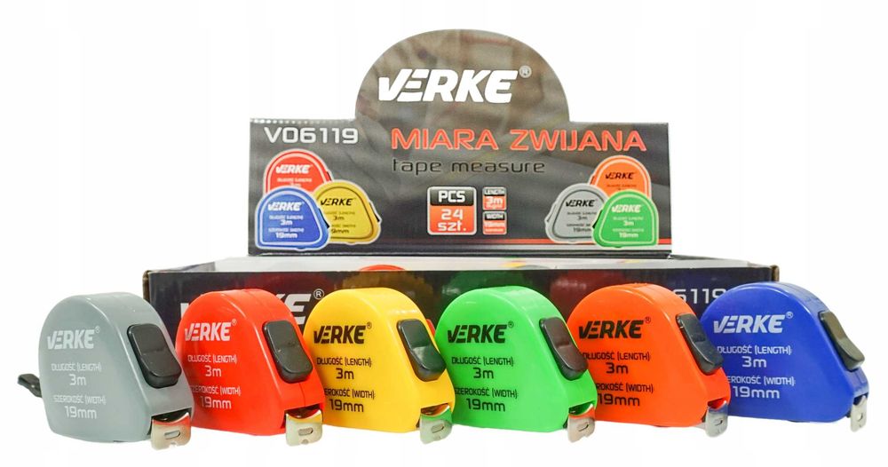 ZESTAW METRÓWKA Ręczna Miarka Metr Zwijany Taśma Miernicza Miara 3M