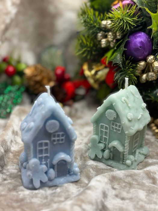 Piękna świeca świeczka domek z piernika