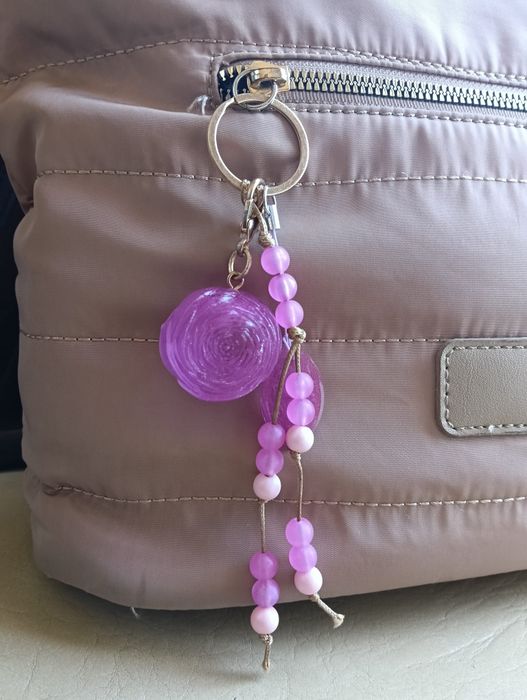 Bag charm artesanal FLOR acessórios para malas ou porta chaves