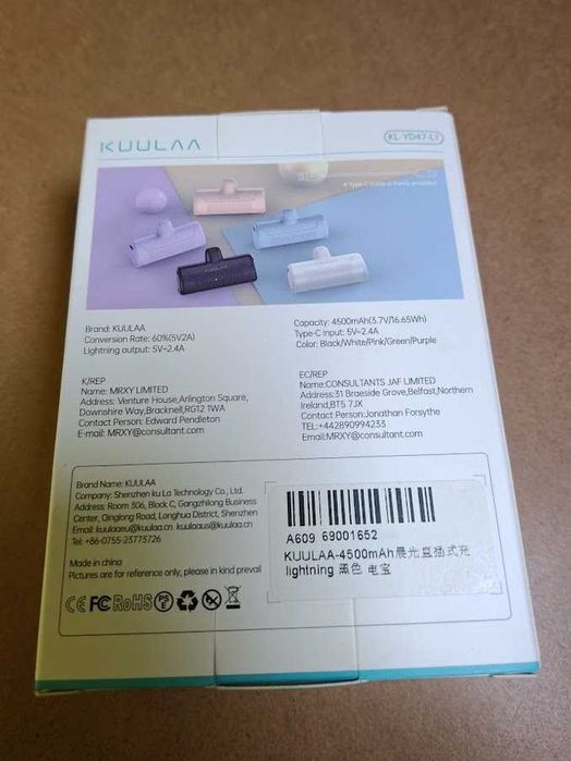 Mini Power Bank de Bolso KUULAA 4500mAh Lightning – Novo