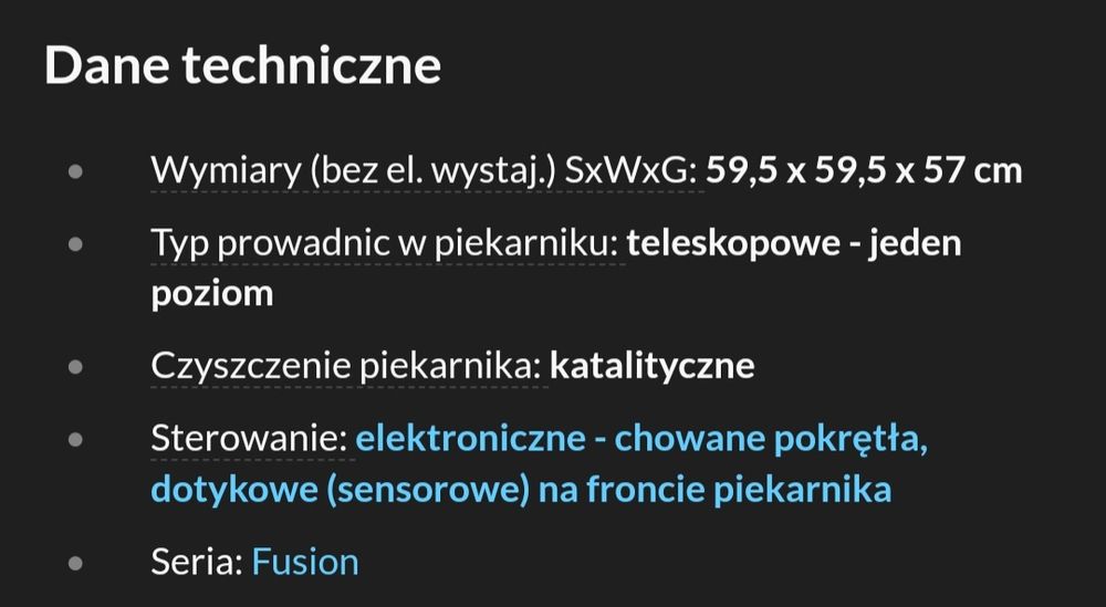 Piekarnik do zabudowy