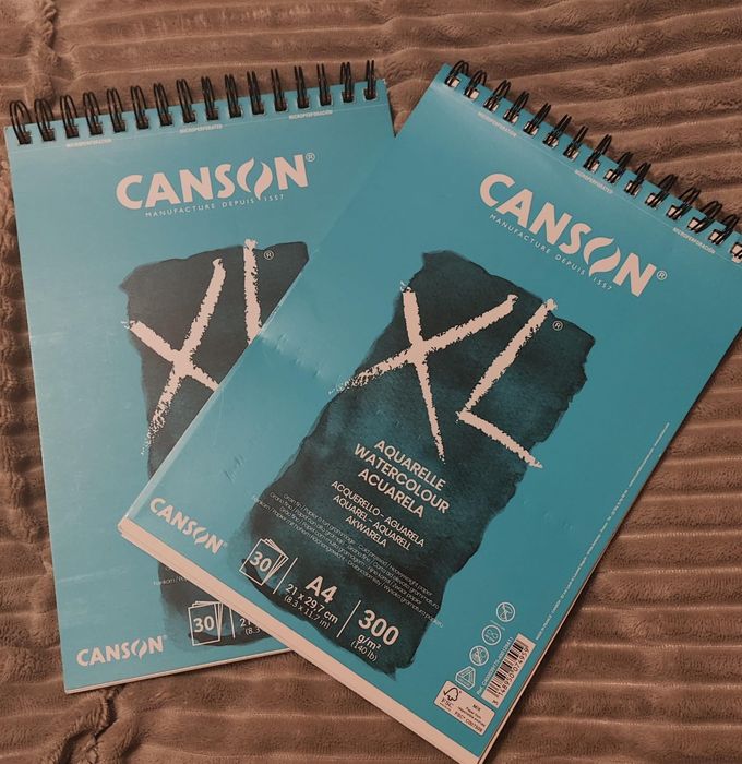 2 blocos XL A4 canson de aquarela
