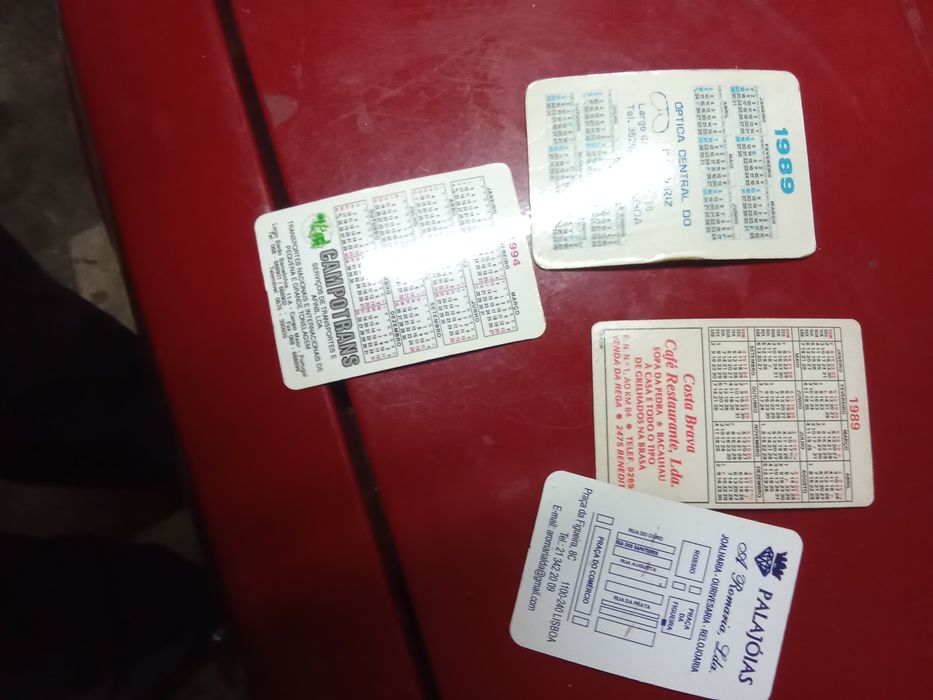 Vinte mini calendários anos 80 e 90!