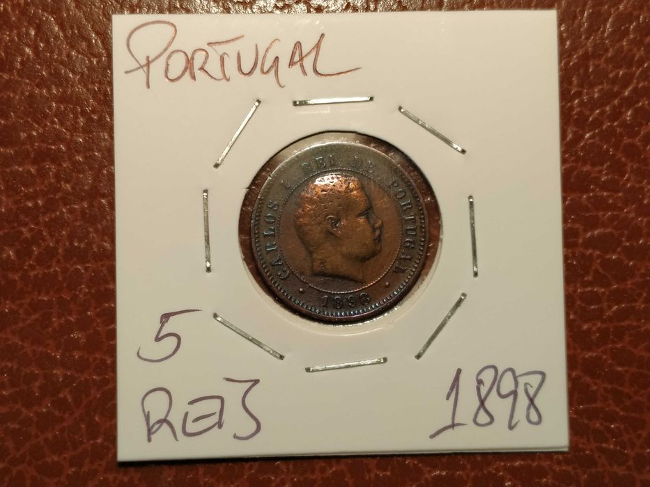 A476 - moeda de 5 reis de 1898 Carlos I - Portugal (Monarquia)