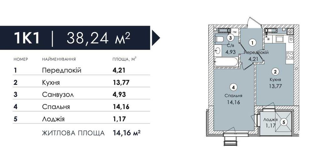 Продаж квартири 38 м2 в розстрочку
