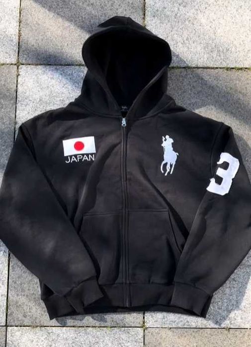 80’s Ralph Lauren Linen Zip Hoodie Polo Ralph Lauren LOOPBACK FLEECE FULL-ZIP HOODIE - Zip-up