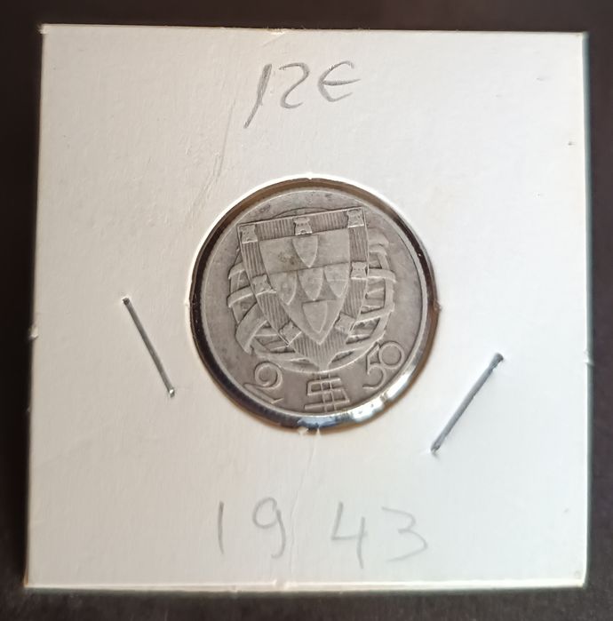 2$50  em prata de 1943 Caravelas Portuguesas