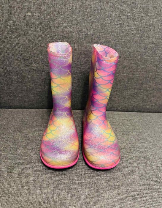 Дитячі гумові резинові чоботи, гумаки р.27, уст.17,5см., рожеві