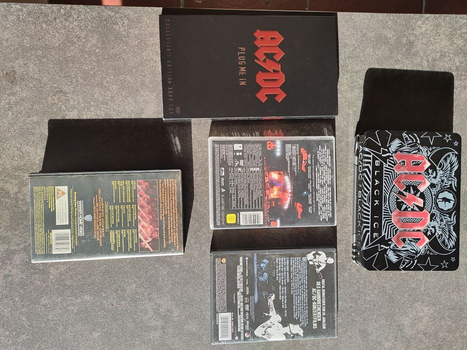 Kolekcja CD DVD blu-ray AC DC oryginalne około 25 pozycji