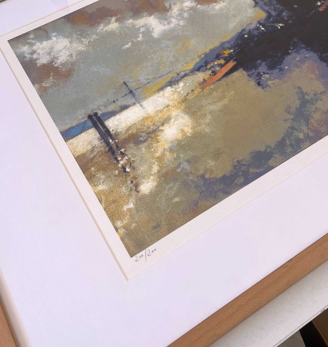 Serigrafia João Abel Manta Lisboa Terreiro Paço Emoldurada 83 x 63 cm