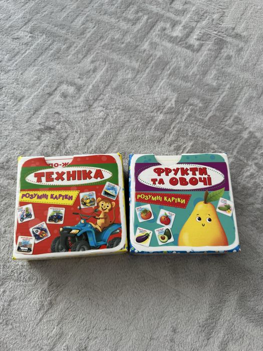 Розумні картки по 30 шт. Овощі та фрукти і Техніка