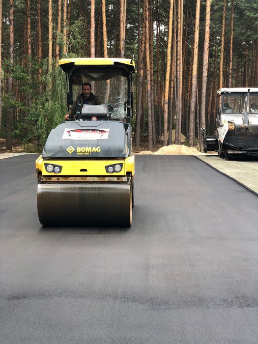 Асфальтирование, укладка асфальта, ремонт дорог, ямочный ,аренда катке