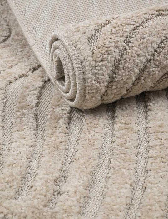 Dywan chodnik 80x150 beżowy 15 mm do sypialni