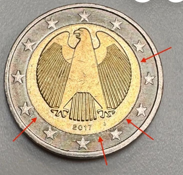 Moeda de 2€ com erro
