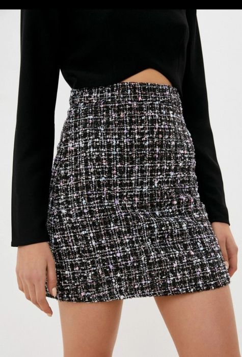 Твидовая мини юбка