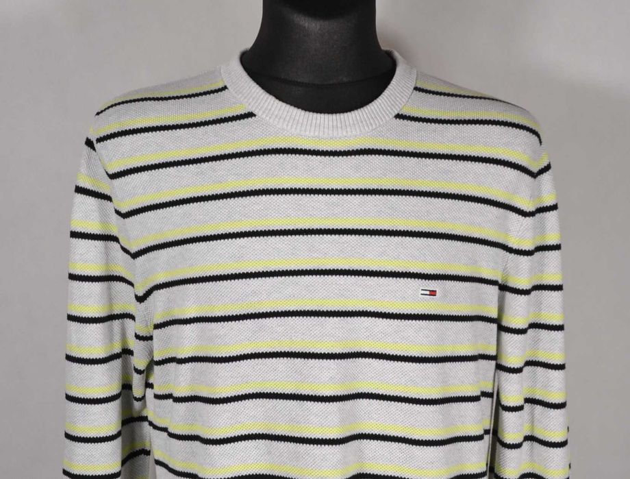 TOMMY HILFIGER Jeans Cotton Sweter Męski XL Oryginalny Bawełna Super Stan